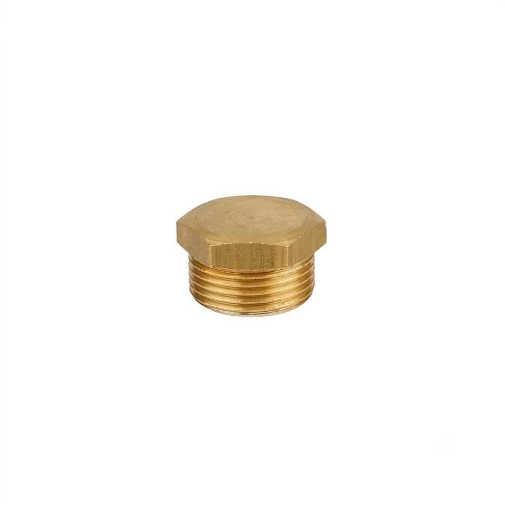 Tappo maschio 1/2" in ottone giallo