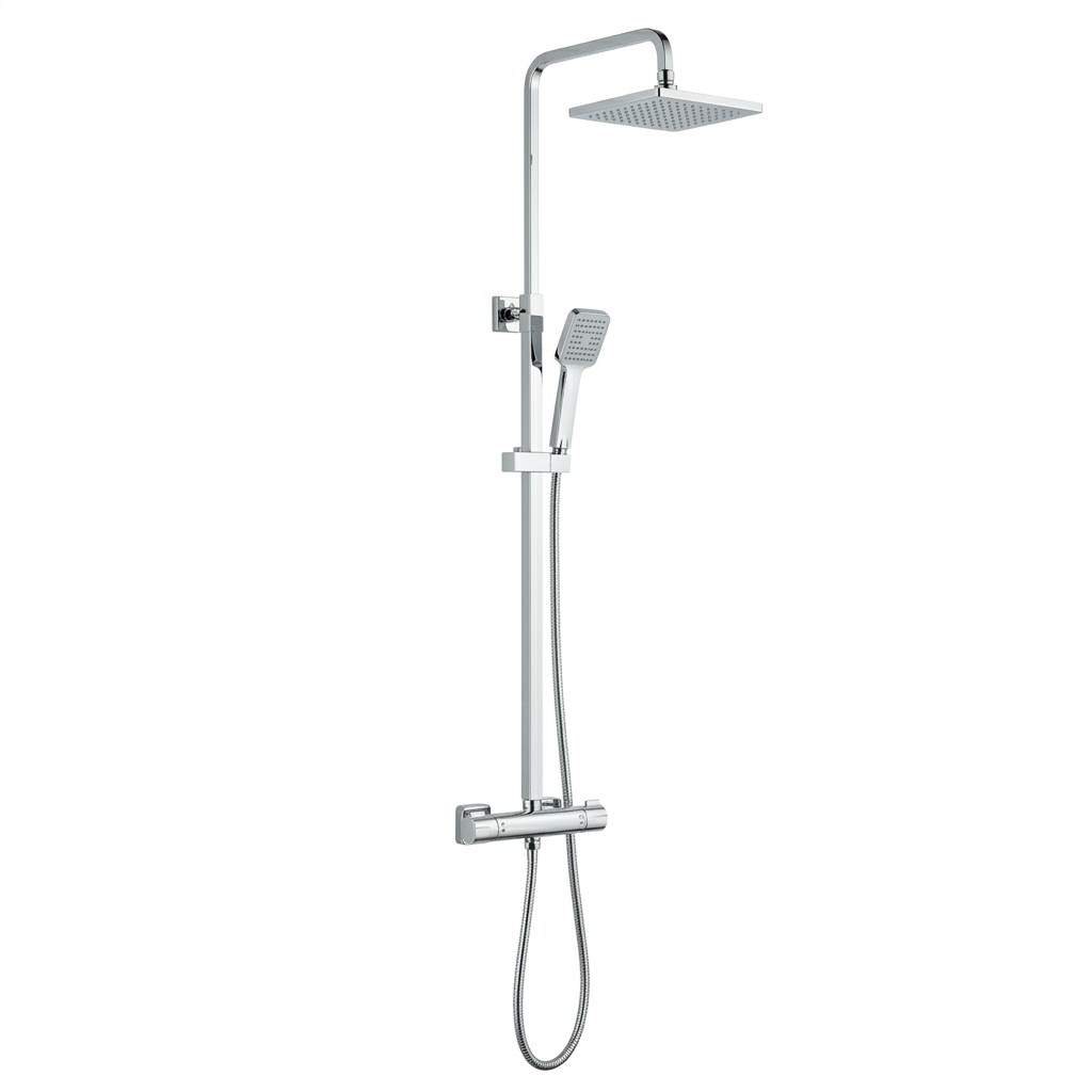 Colonna doccia quadra modello ibizacon mix meccanico con deviatore incorporato