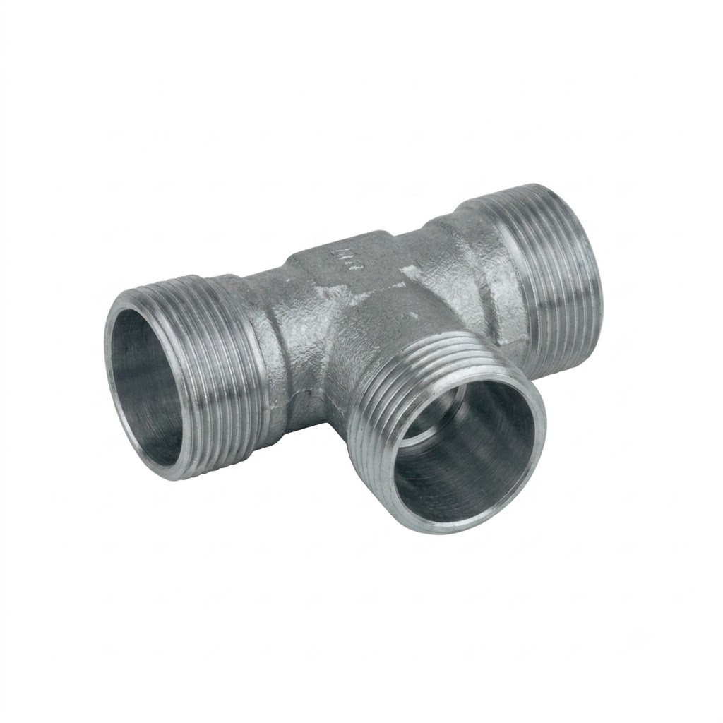 Raccordo a tee femmina tre dadi attacco 1/2" M24x19