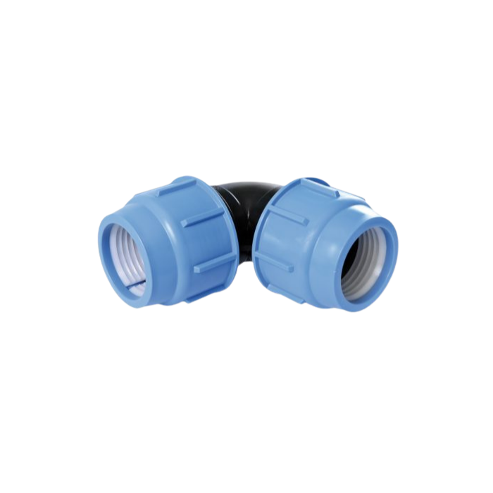 Raccordo curvo gomito doppio per polietilene in serie Blue Seal ø63