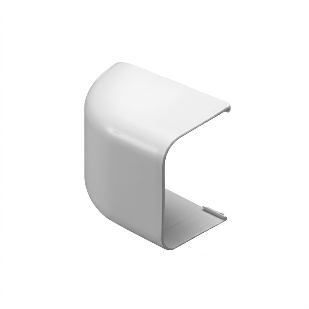 Curva terminale a muro per condizionamento in pvc MM 90x65