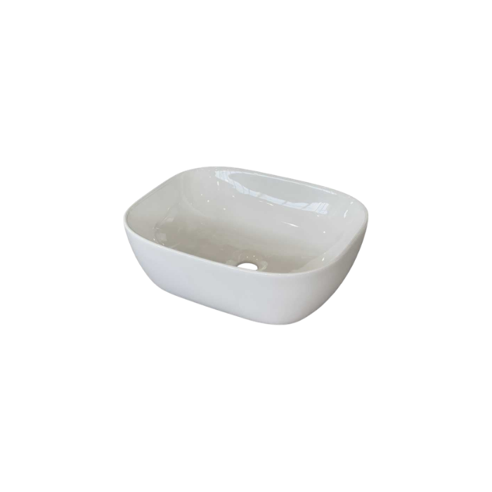 Lavabo da appoggio in ceramica modello Oval 50