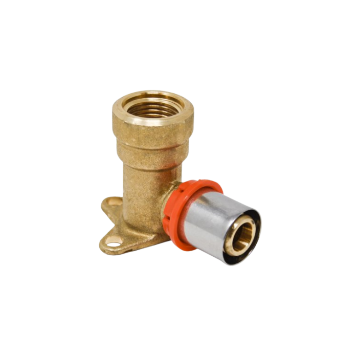 Raccordo curvo gomito con base a Pinzare acqua 3/4"ø20