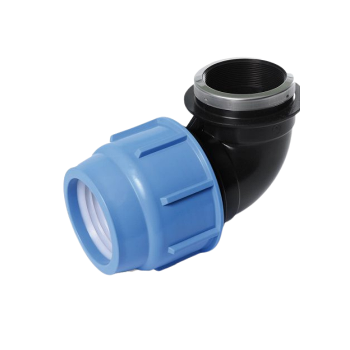 Raccordo curvo femmina gomito filettato per polietilene in serie Blue Seal ø50x1"1/2"