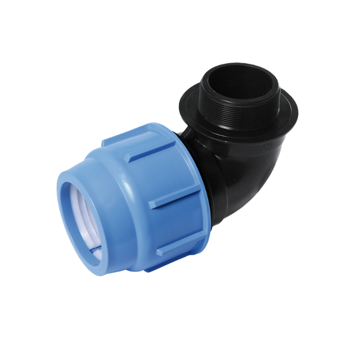 Raccordo curvo maschio gomito filettato per polietilene in serie Blue Seal