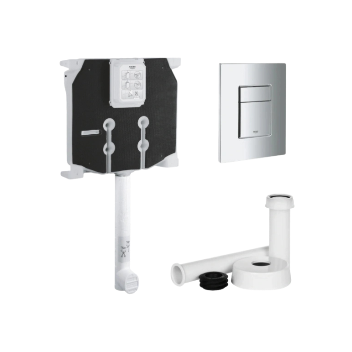 Cassetta di scarico ad incasso modello Dual Flush 38863 e Placca Skate Cromata 38732