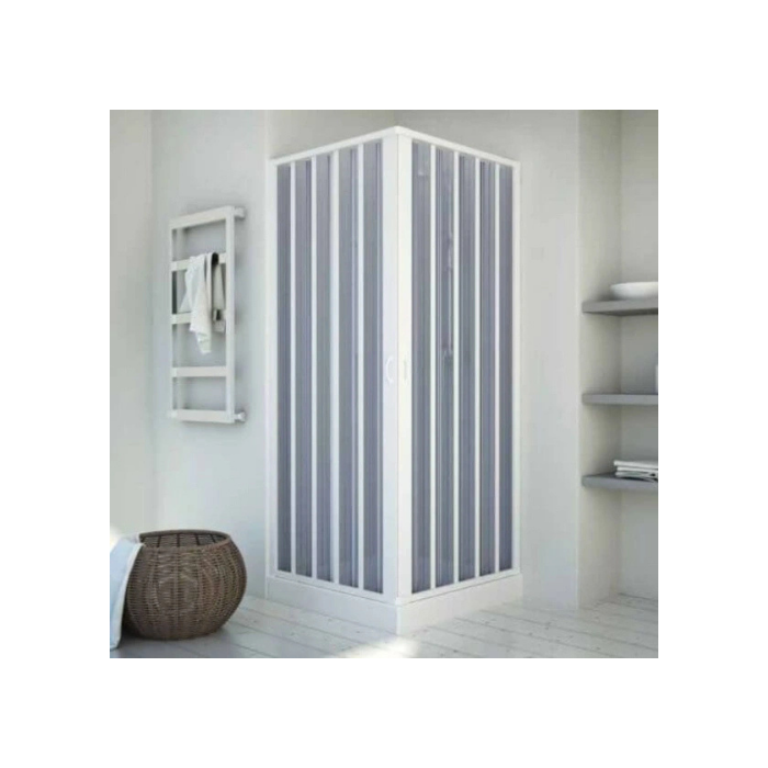 Box doccia ad angolo 100-80x100-80 in pvc modello colibri Kappa H.Cm 188