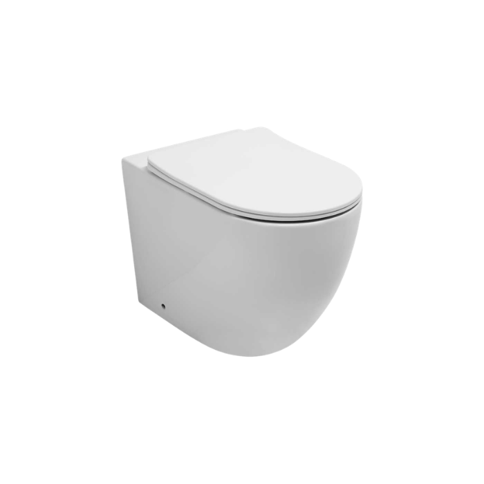 Vaso filo parete modello Kairos rimfree con scarico ciclonico