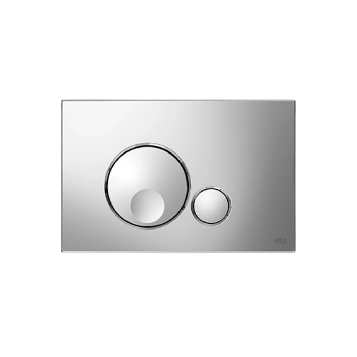 Placca di comando Globe doppio tasto cromato