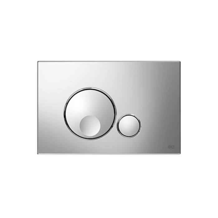 Placca di comando Globe doppio tasto cromato lucida