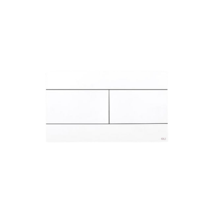 Placca di comando Slim Dual doppio tasto bianca