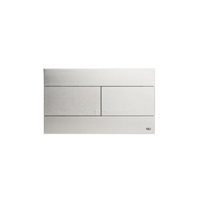 Placca di comando Slim Dual doppio tasto cromata satinata