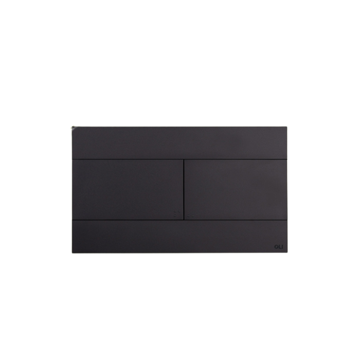 Placca di comando Slim Dual doppio tasto nera opaca