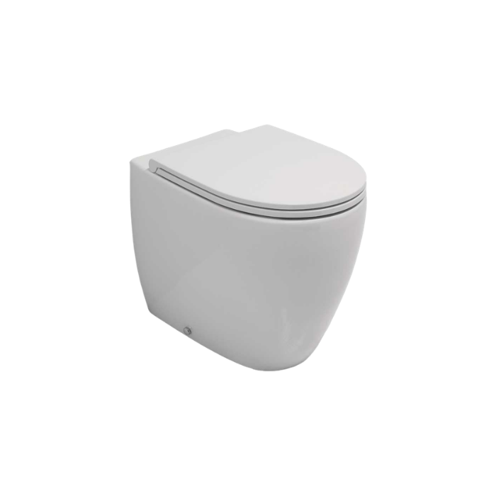 Vaso filo parete modello New One Rimfree scarico universale