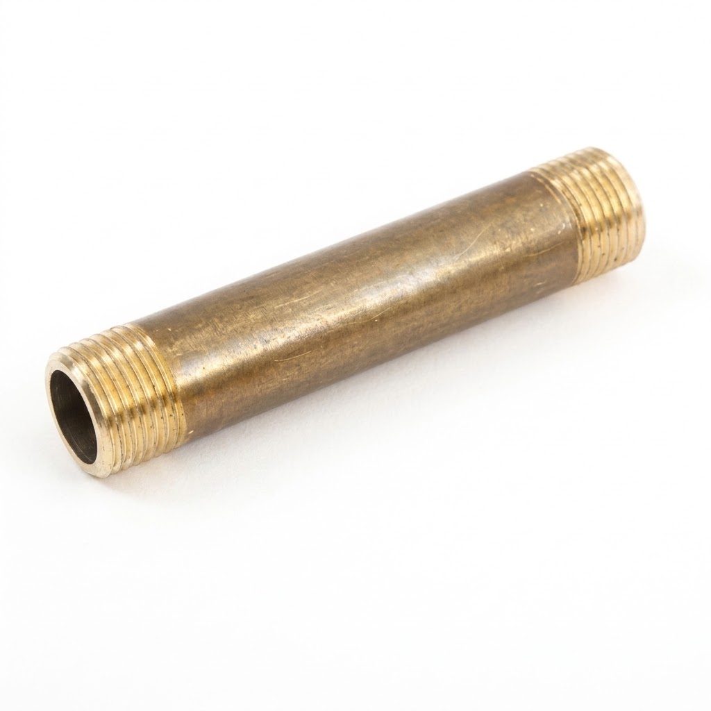 Tronchetto in ottone giallo da 1/2" lunghezza MM 100