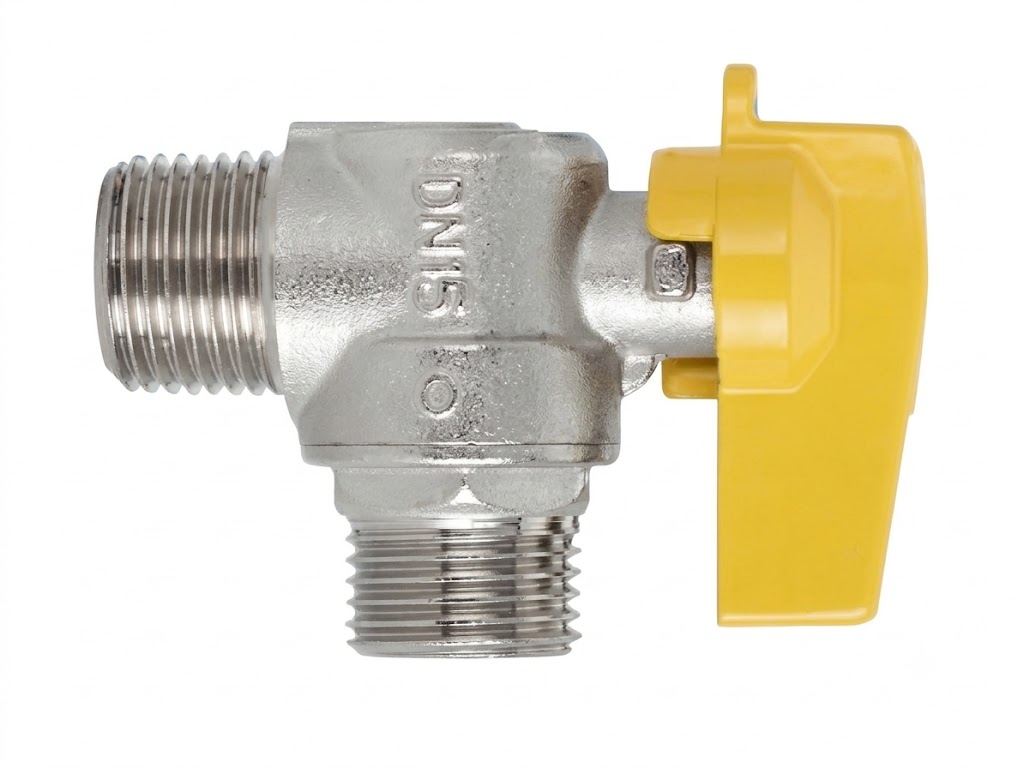 Rubinetto a sfera ad angolo a gas attacco 1/2"