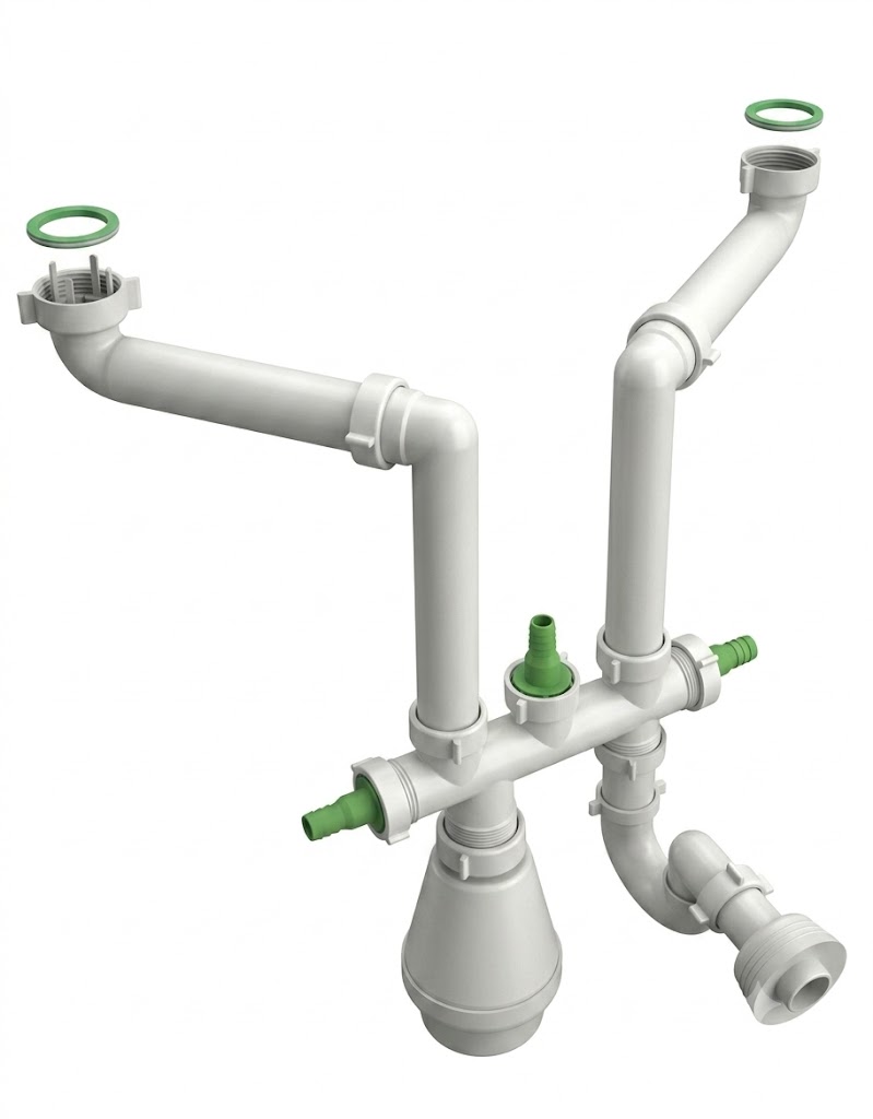 SIFONE A DUE VIE 1" 1/2 X 40 SENZA PILETTA