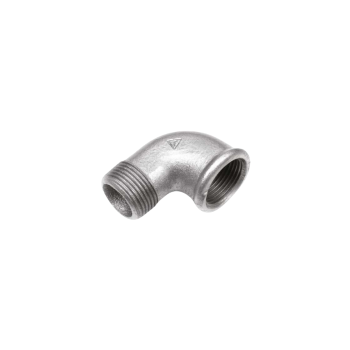 Raccordo curvo gomito 90° maschio femmina Zincato