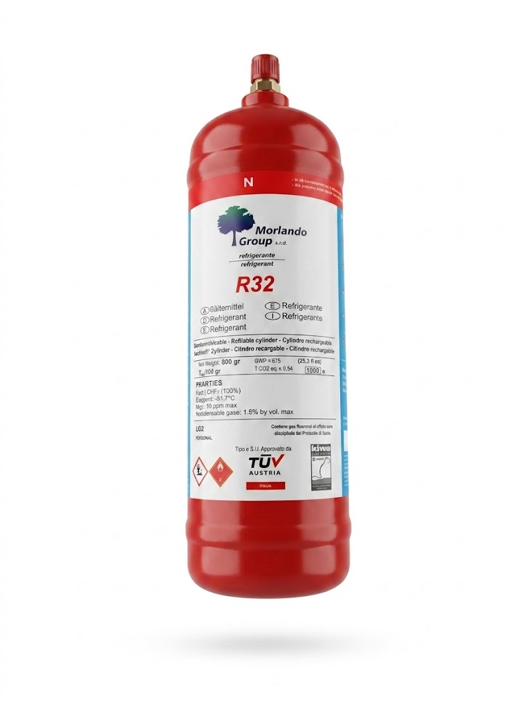 Bombola gas refrigerante R32 peso netto 850 GR
