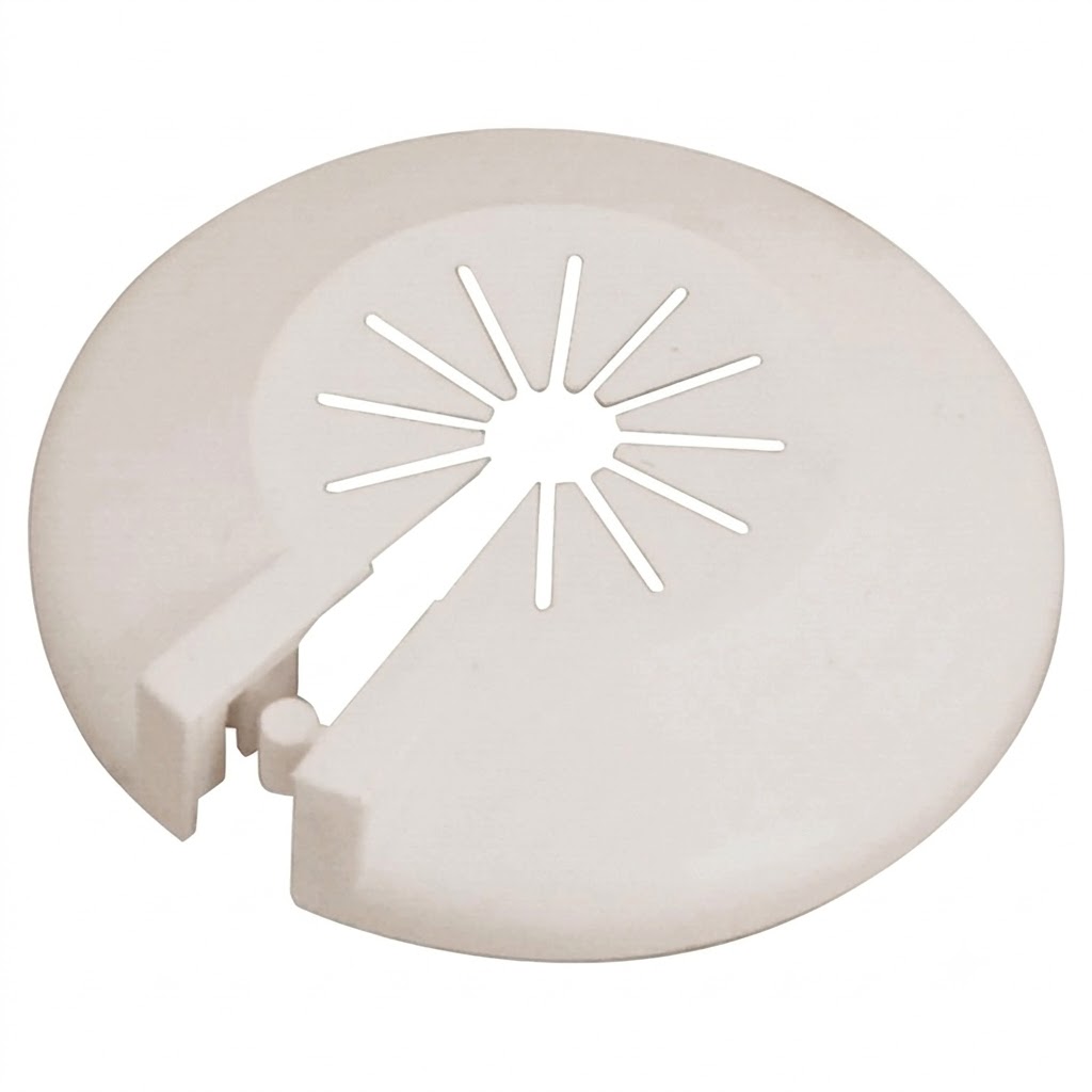 Rosetta monoforo apribile in plastica bianca universale esterno mm 58