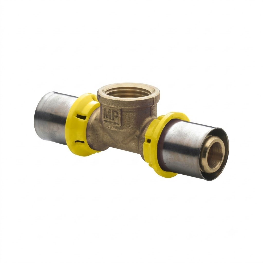 TEE F 3/4" X 20 GAS A Pinzare acqua