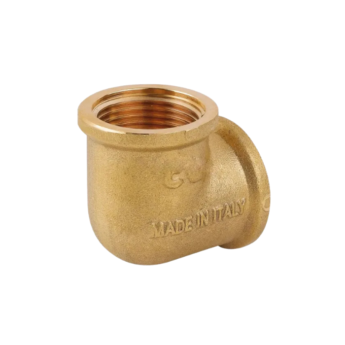 Raccordo curvo gomito Femmina Femmina ottone giallo 1/2"