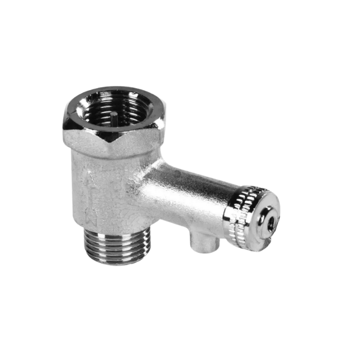 Valvola di sicurezza per alta pressione 1/2" maschio femmina Cromo
