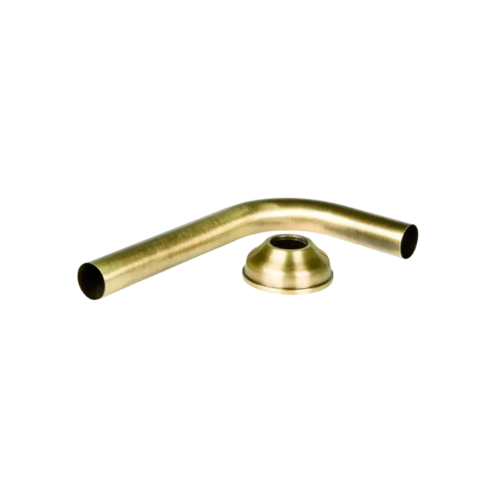 Curva 90° con rosone Bronzato